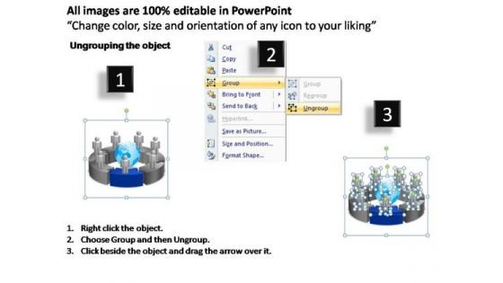 PowerPoint Themes Circular Chart With Globe Ppt Presentation Designs