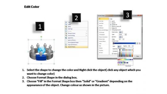 PowerPoint Themes Circular Chart With Globe Ppt Presentation Designs