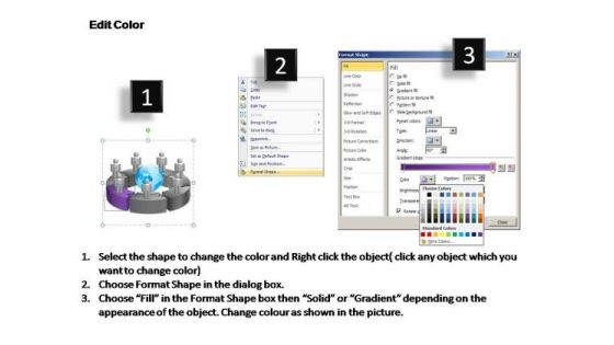 PowerPoint Themes Circular Chart With Globe Ppt Process