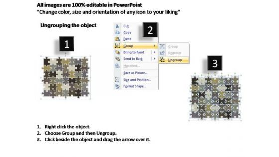 PowerPoint Themes Company Puzzle Matrix Ppt Slides