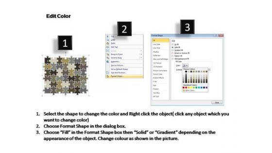 PowerPoint Themes Company Puzzle Matrix Ppt Slides