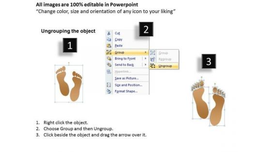 PowerPoint Themes Corporate Education Footprints Ppt Design Slides
