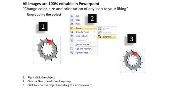 PowerPoint Themes Corporate Growth Process Circular Arrows Ppt Templates