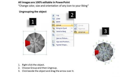 PowerPoint Themes Diagram Circular Quadrant Ppt Themes
