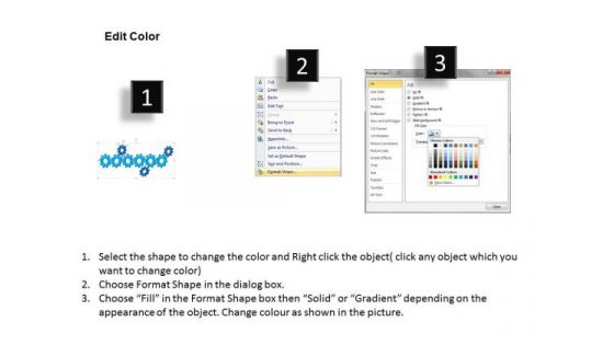 PowerPoint Themes Gears Process Leadership Ppt Designs