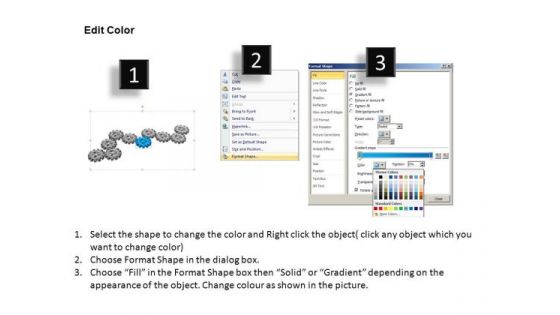 PowerPoint Themes Leadership Gears Process Ppt Design