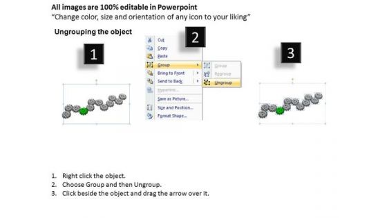 PowerPoint Themes Leadership Gears Process Ppt Presentation