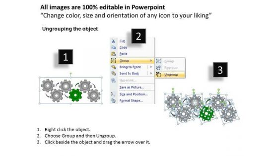 PowerPoint Themes Leadership Gears Process Ppt Theme