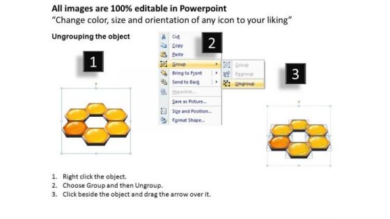 PowerPoint Themes Leadership Hexagonal Combs Ppt Presentation