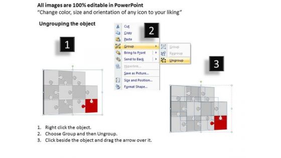 PowerPoint Themes Leadership Puzzle Process Ppt Slide