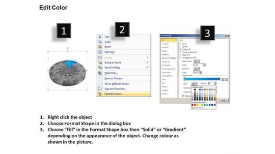 PowerPoint Themes Marketing Puzzle Segment Pie Chart Ppt Template
