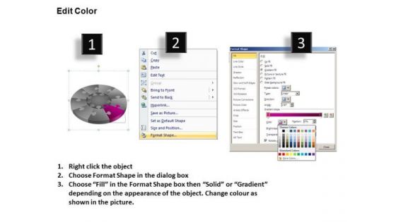 PowerPoint Themes Marketing Puzzle Segment Pie Chart Ppt Themes