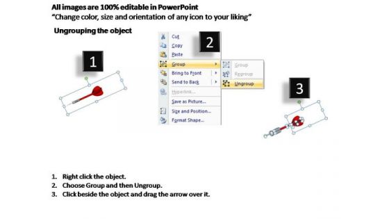 PowerPoint Themes Process Aiming For The Target Ppt Templates
