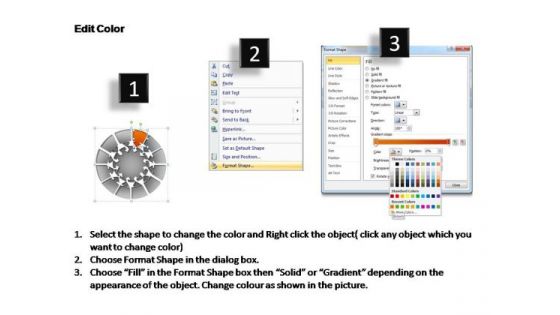 PowerPoint Themes Process Pie Chart With Arrows Ppt Design Slides