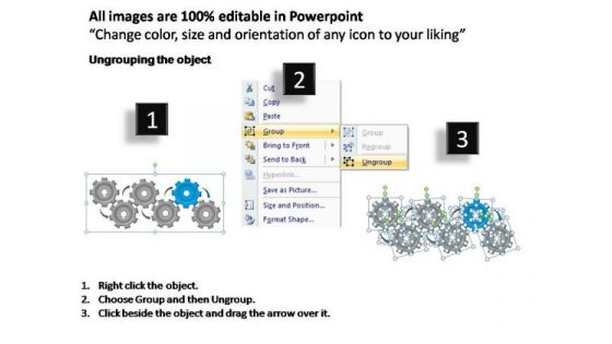 PowerPoint Themes Strategy Gears Process Ppt Designs
