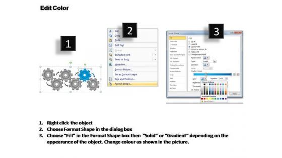 PowerPoint Themes Strategy Gears Process Ppt Designs