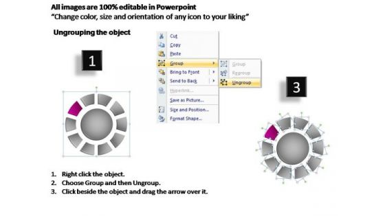 PowerPoint Themes Success Donut With Core Ppt Designs