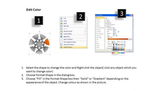 PowerPoint Themes Teamwork Round Process Flow Chart Ppt Backgrounds