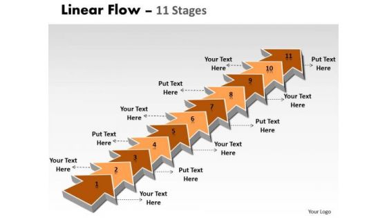 Ppt 11 Steps Working With Slide Numbers Straight Line Linear Arrows Process Graphic