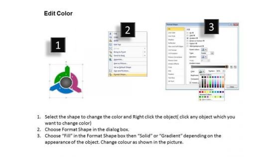 Ppt 3 Different Directions Arrows PowerPoint 2010 Smartart Templates