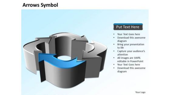 Ppt 3d Arrows Copyright Symbol PowerPoint 2010 Business Plan Templates