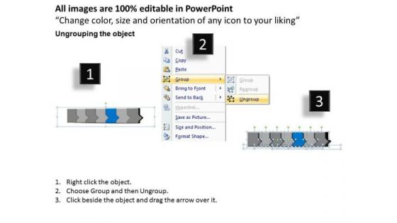 Ppt 3d Consecutive Demonstration To Block Banking Losses Seven Steps PowerPoint Templates