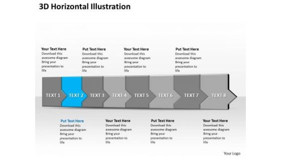 Ppt 3d Horizontal Illustration To Prevent Business Losses Eight Steps PowerPoint Templates
