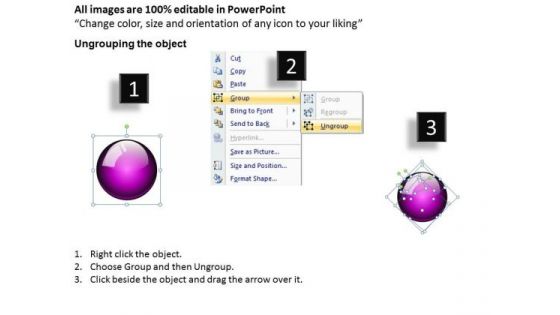 Ppt 3d Horizontal Observation Through An Arrow 7 State Diagram PowerPoint Templates