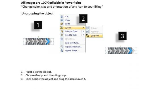 Ppt 3d Illustration Of Beeline Arrow Flow Ishikawa Diagram PowerPoint Template 11 Graphic