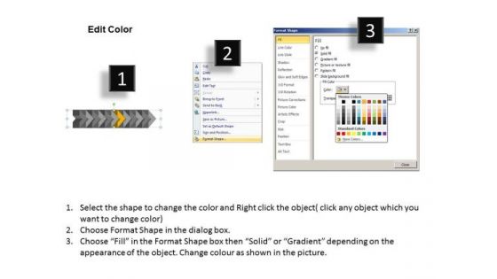 Ppt 3d Illustration PowerPoint Templates Of Straightaway Arrow Flow Diagram 8 Design