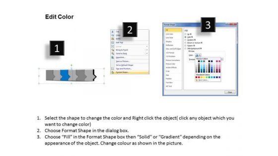 Ppt 3d Linear Abstraction To Cut Off Business Losses Six Steps PowerPoint Templates
