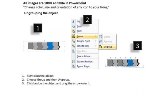 Ppt 3d Linear Abstraction To Shut Down Business Losses Six Steps PowerPoint Templates