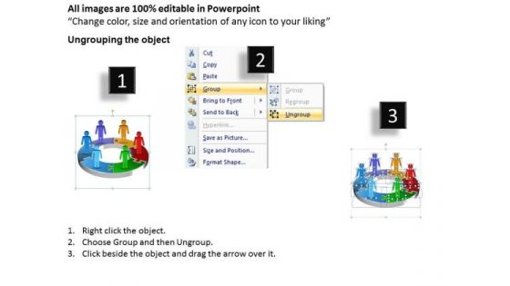 Ppt 3d Pie Chart With Standing Free Business Sample Presentation PowerPoint Men Templates