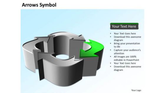 Ppt 3d PowerPoint Graphics Arrows Symbol Project Management Templates