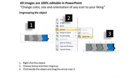 Ppt 3d Straight Description To Cut Off Business Losses Five Steps PowerPoint Templates
