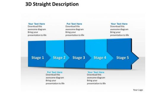 Ppt 3d Straight Description To Prevent Business Losses Five Steps PowerPoint Templates