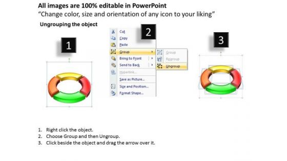 Ppt 4 Colorful PowerPoint Background Divisions Forming Circle Templates