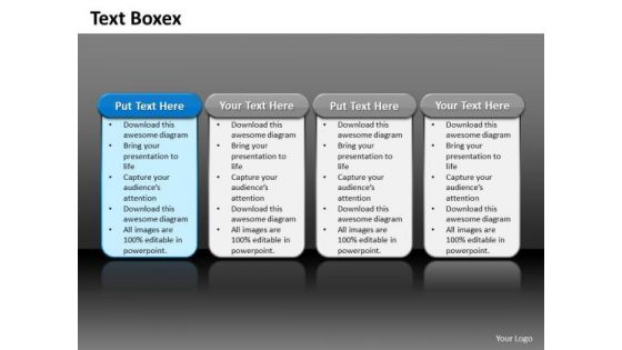 Ppt 4 Reasons You Should Buy From Us Process Tables Boxes PowerPoint Templates