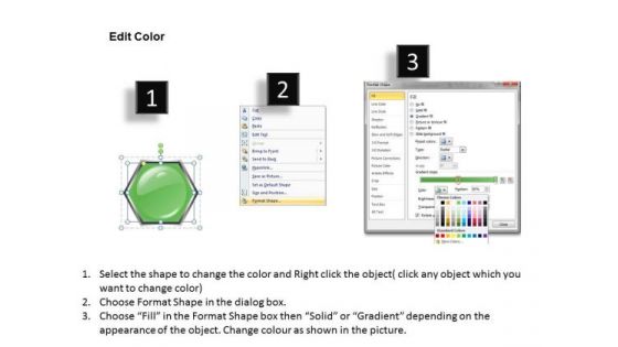 Ppt 4 Stage Hexagonal Text Link Boxes PowerPoint 2007 Templates