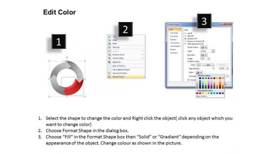 Ppt 4 Stages Process Cycle Cause And Effect Diagram PowerPoint Template Templates