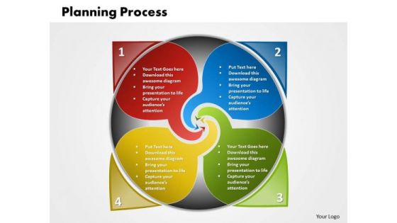 Ppt 4 Steps In Planning Process Business Diagram PowerPoint Free Templates