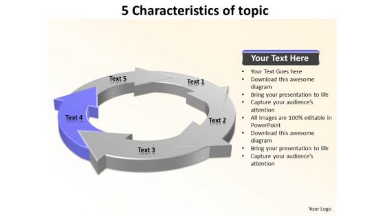 Ppt 5 Characteristics Of Topic Free PowerPoint Templates 2010
