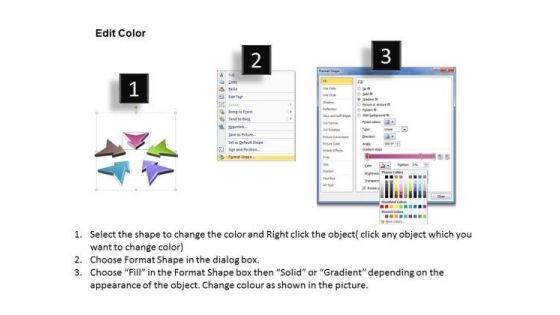 Ppt 5 Colorful PowerPoint Background Concepts Arrow Pointing Inwards Templates