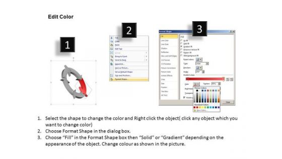 Ppt 5 Step Process Flow Cycle Diagram PowerPoint Slides