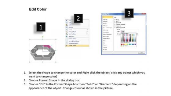 Ppt 6 Aspects Hexagon Editable Layouts PowerPoint 2010 Templates