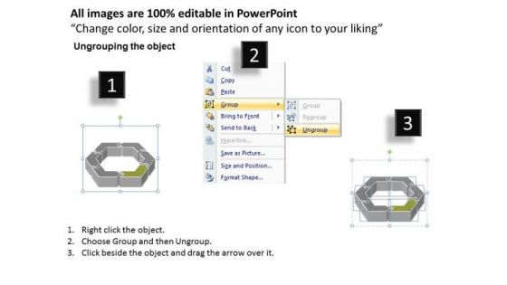 Ppt 6 Parts Hexagon Angles Editable Presentation PowerPoint Slide Text Templates