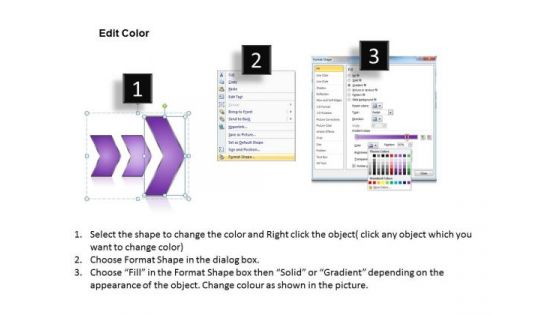 Ppt 7 Linear Curved Arrows PowerPoint 2010 Placed Sequentially Templates