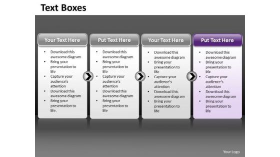 Ppt A Simple 4 Stage Process Editable Communication Skills PowerPoint Templates