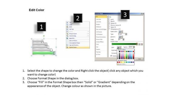 Ppt Alphabet Blocks Abcde With Textboxes Growth PowerPoint Templates