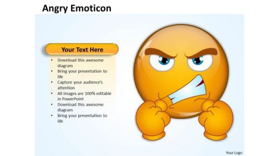 Ppt An Illustration Of Angry Emoticon Communication Skills PowerPoint Templates